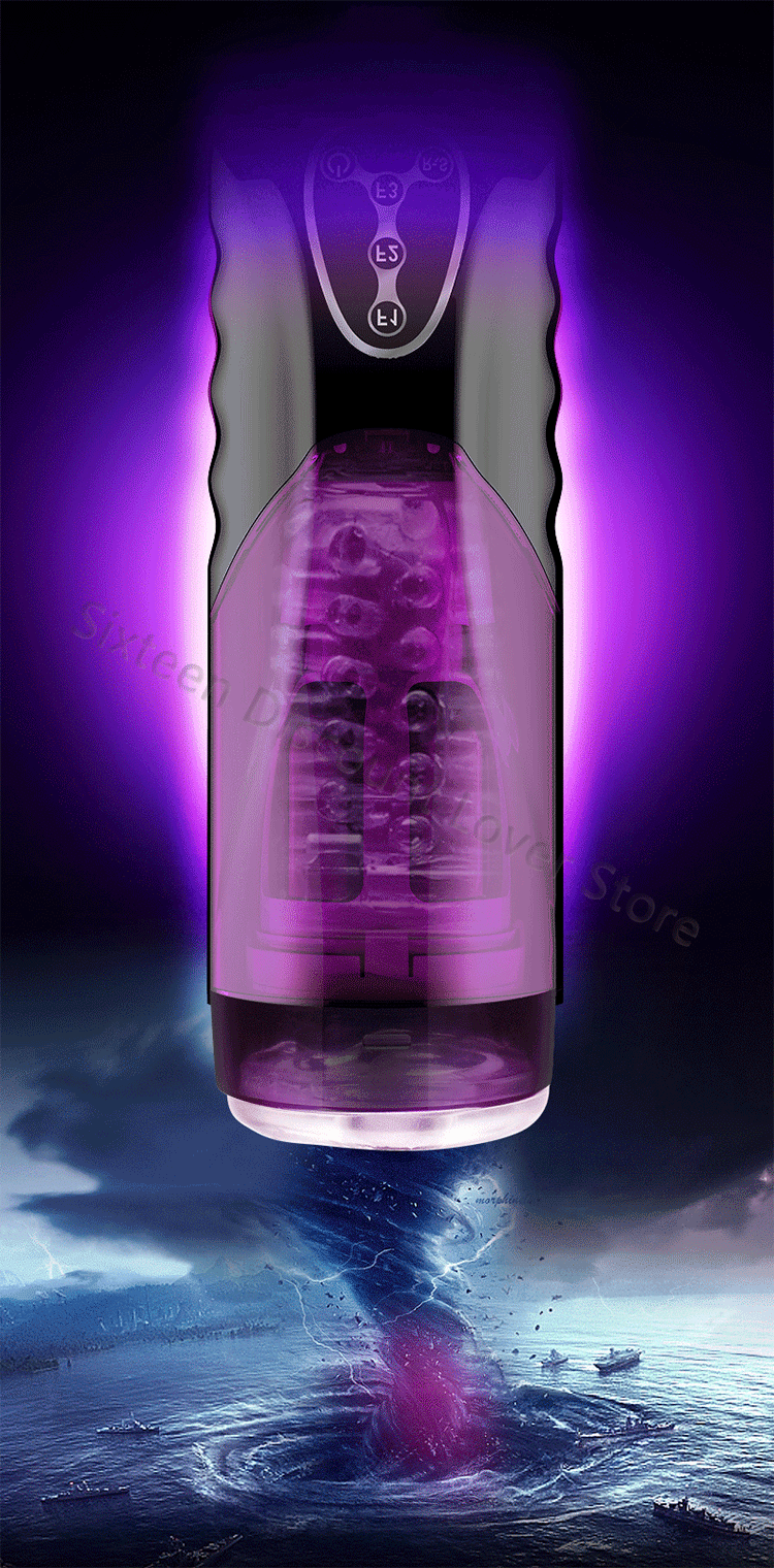 Advanced 4d Realistic Male Masturbator Highspeed Telescopic Rotation Lifelike Artificial Vagina Penis Stimulation Cup Adult Sex Toy For Men - 1