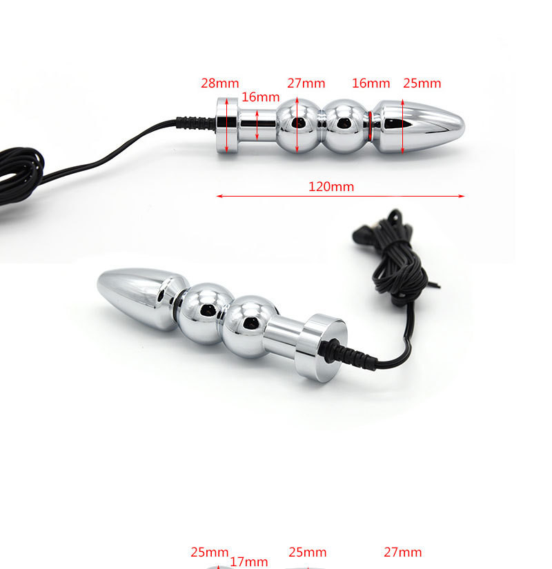 Electro Shock Stainless Steel Anal Plug Unisex Erotic Accessories Electric Therapy Sex Toys For Couples - 3