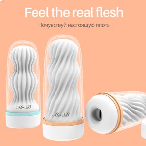 Male Masturbator Vagina Real Pussy Strong Suction Manual Simple Adult Endurance Exercise Vacuum Pocket Cup For Men Sex Toys - 2