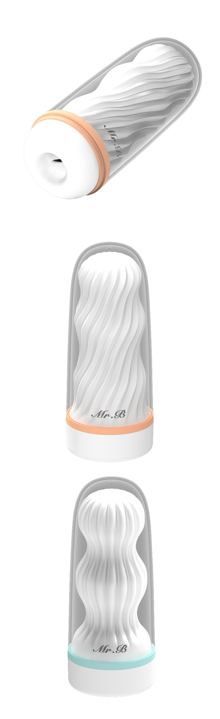 Mens Manual Masturbator Realistic Vagina Strong Suction Vacuum Cup Adult Endurance Exercise Sex Toy For Men - 11