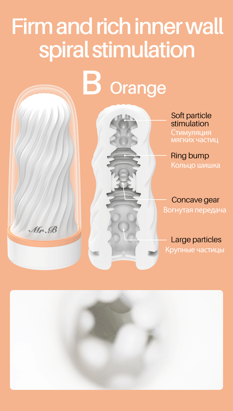 Mens Manual Masturbator Realistic Vagina Strong Suction Vacuum Cup Adult Endurance Exercise Sex Toy For Men - 8