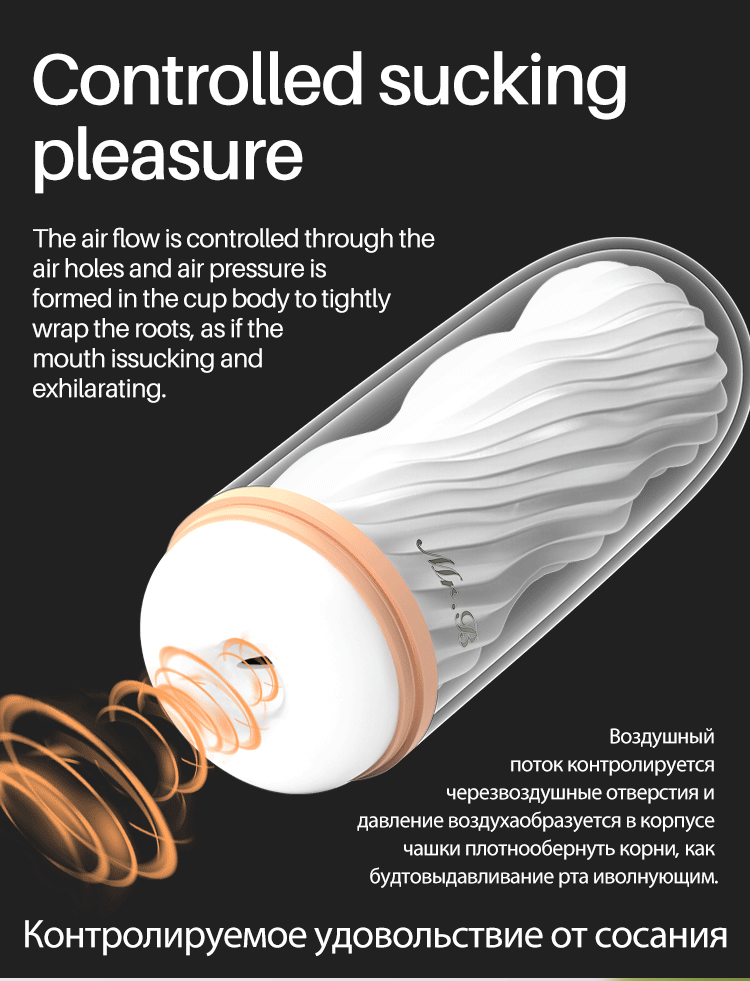Mens Manual Masturbator Realistic Vagina Strong Suction Vacuum Cup Adult Endurance Exercise Sex Toy For Men - 4