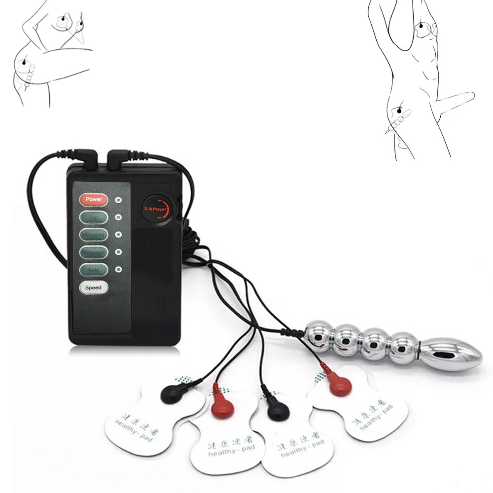 Mens Electric Stimulation Anal Plug Medicalgrade Adult Sex Toy Safe Electro Shock Stimulator - 1