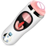 Pocket Pussy Vagina & Mouth Tongue Lick Vibrator Heating Voice Male Masturbator Cup Penis Suck Massager Real Sex Toys - 6