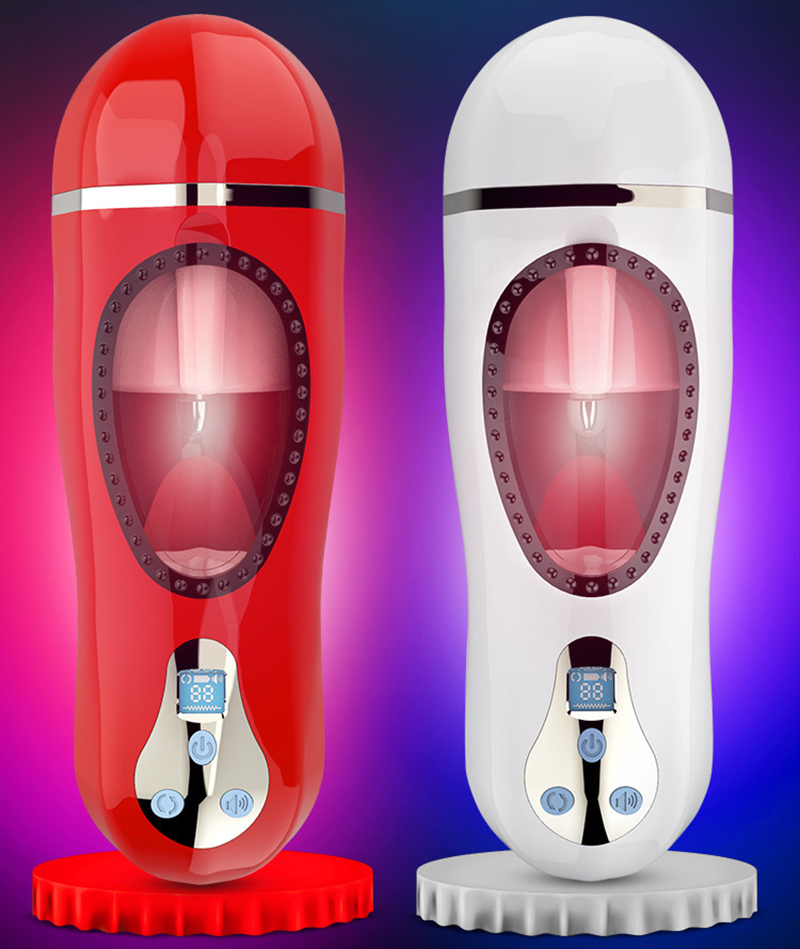Realistic Male Masturbator Cup With Heating Vibrator Voice Features Ultimate Penis Massage Oral Sex Toy - 12