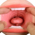 Blowjob Male Masturbator Mens Sex Toys Oral Masturbation Cup Deep Throat Mouth Realistic Vagina Pussy Penis Massager Men