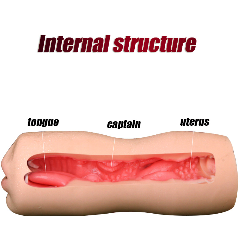 Male Masturbator Cup Realistic Oral Sex Toy Deep Throat Experience Mens Penis Massage Tool - 3