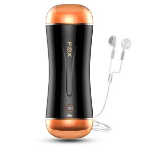 Fox Automatic Dual Channel 10mode Vibration Adult Male Masturbation Cup Realistic Pocket Pussy Vagina Oral Sex Toys For Men
