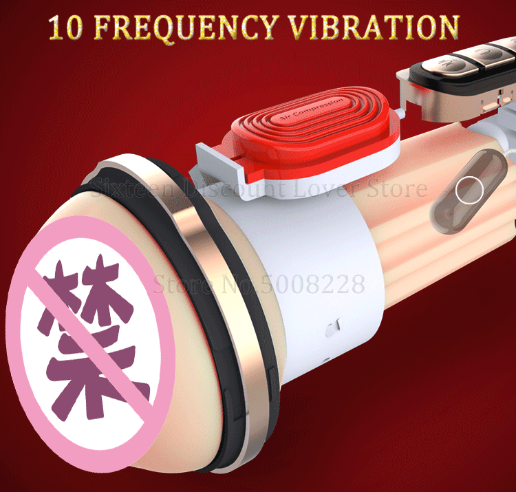 Leten Silicone Male Masturbator Realistic Vibrating Vagina Pocket Pussy Suction Cup Masturbation Machine For Men Adult Sex Toy - 12