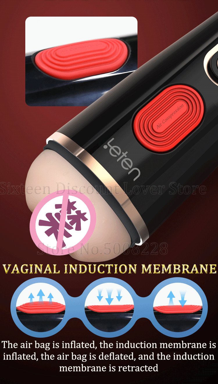 Leten Silicone Male Masturbator Realistic Vibrating Vagina Pocket Pussy Suction Cup Masturbation Machine For Men Adult Sex Toy - 10