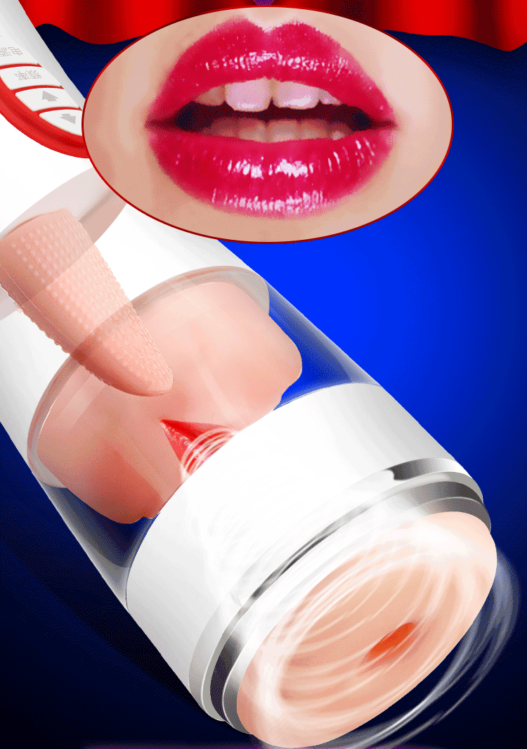 Mens Vibrating Masturbation Cup Lifelike Realistic Vagina Oral Sensation Tongue Licking Blowjob Pocket Pussy Adult Pleasure Sex Toy - 6
