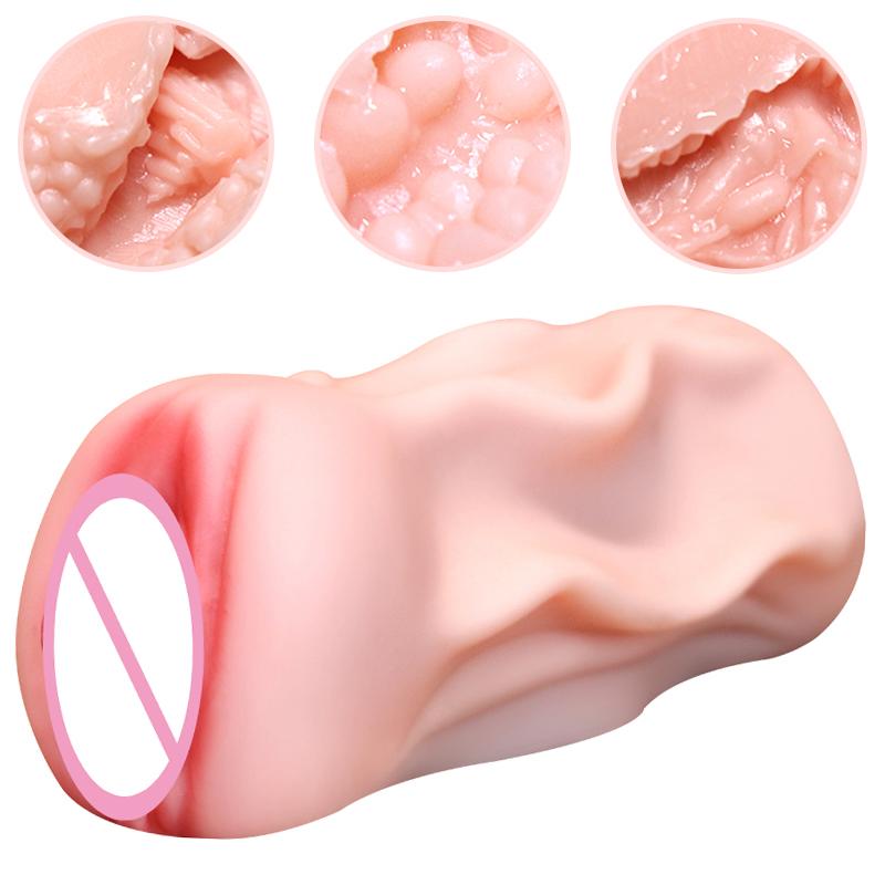 Realistic Male Masturbator Adult Pleasure Toy Lifelike Vagina Mens Erotic Rubber Sex Pocket - 1