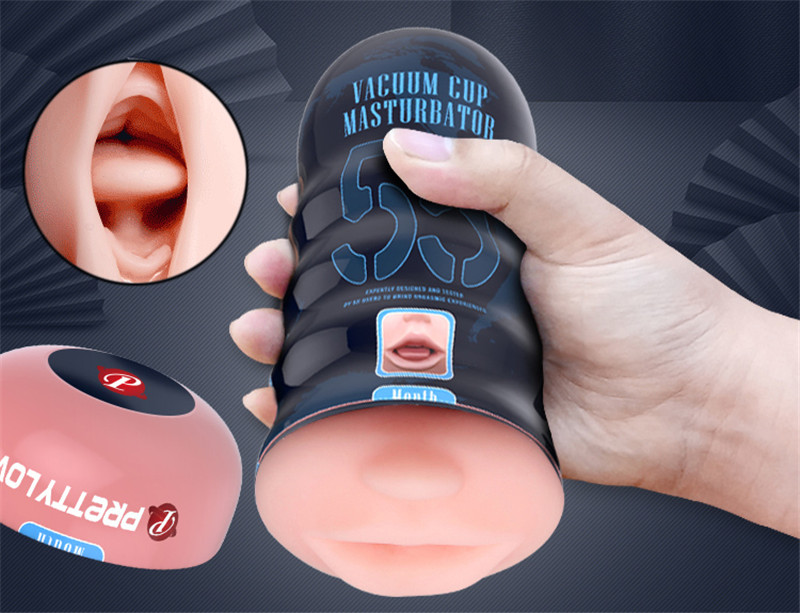 Realistic Male Masturbator Cup 18x7cm Oral Vagina Mouth Design Vacuum Adult Toy Lifelike Pocket Pussy For Men - 15