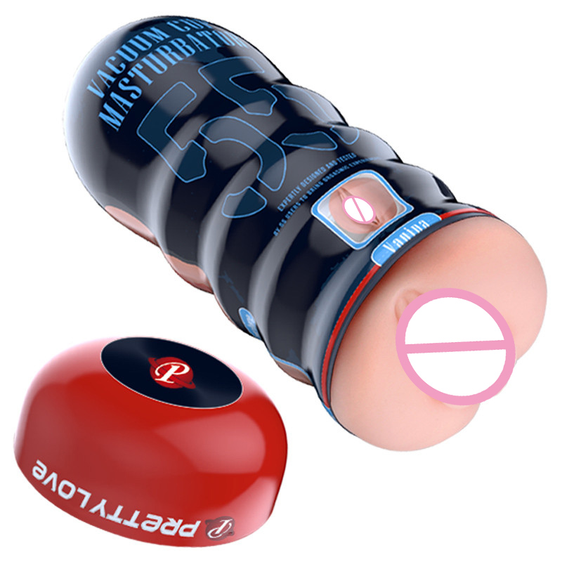 Realistic Male Masturbator Cup 18x7cm Oral Vagina Mouth Design Vacuum Adult Toy Lifelike Pocket Pussy For Men - 9