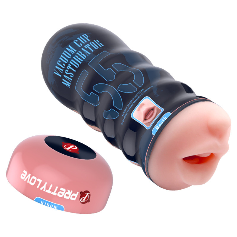 Realistic Male Masturbator Cup 18x7cm Oral Vagina Mouth Design Vacuum Adult Toy Lifelike Pocket Pussy For Men - 8