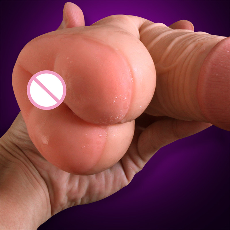 Silicone Realistic Enlarger Penis Sleeve Dildo For Couples Gay Sex Toy Male Masturbator - 5