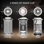 High Speed Piston Automatic Telescopic Male Masturbator 3 Accessories Vagina Anus Oral Sex Masturbation Machine Toys For Men - 6