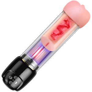 Automatic Sucking Masturbator Real Vagina Pussy Licking Toys Penis Enlargement Vibrator Men Masturbation Cup Sex For - 2