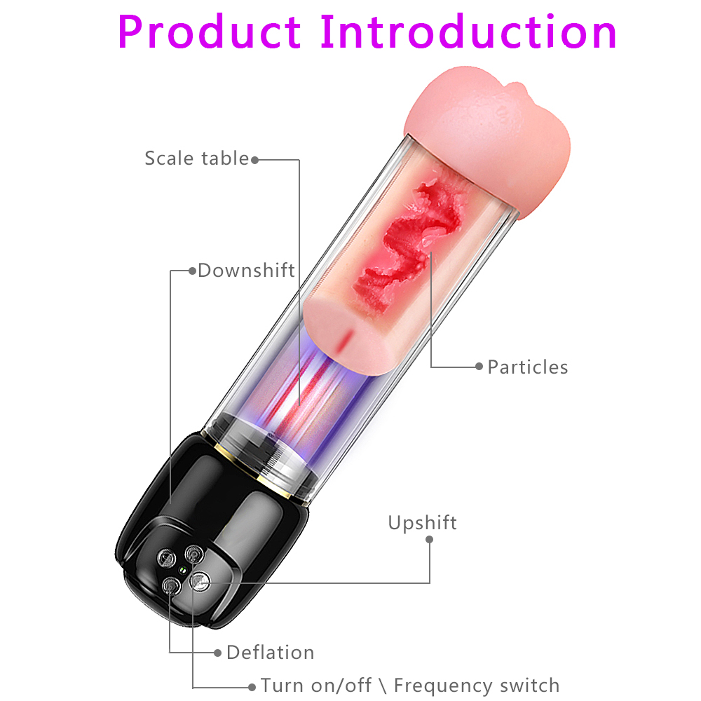 Automatic Penis Enlargement Vibrator Realistic Vagina Masturbator Mens Pleasure Enhancing Masturbation Cup Sensual Sex Toy - 2