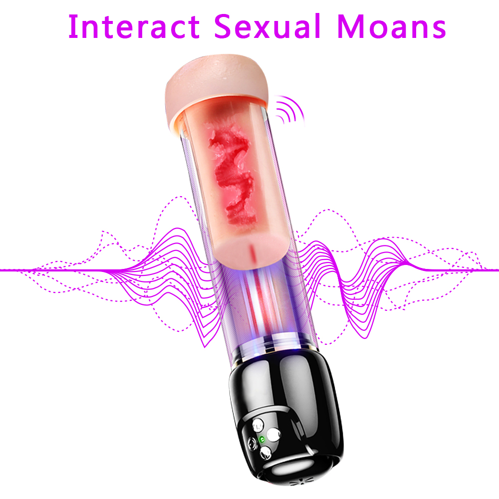 Automatic Penis Enlargement Vibrator Realistic Vagina Masturbator Mens Pleasure Enhancing Masturbation Cup Sensual Sex Toy - 1