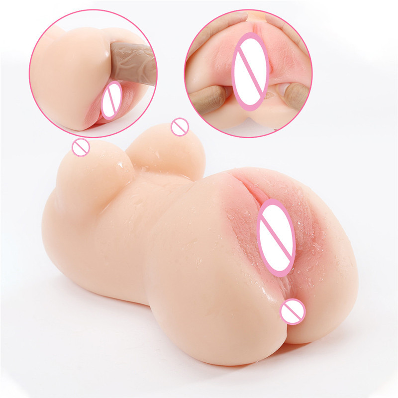 Mens Silicone Masturbator Cup Realistic Vagina And Breast Adult Intimate Pleasure Toy Portable Pocket Pussy Massager - 1