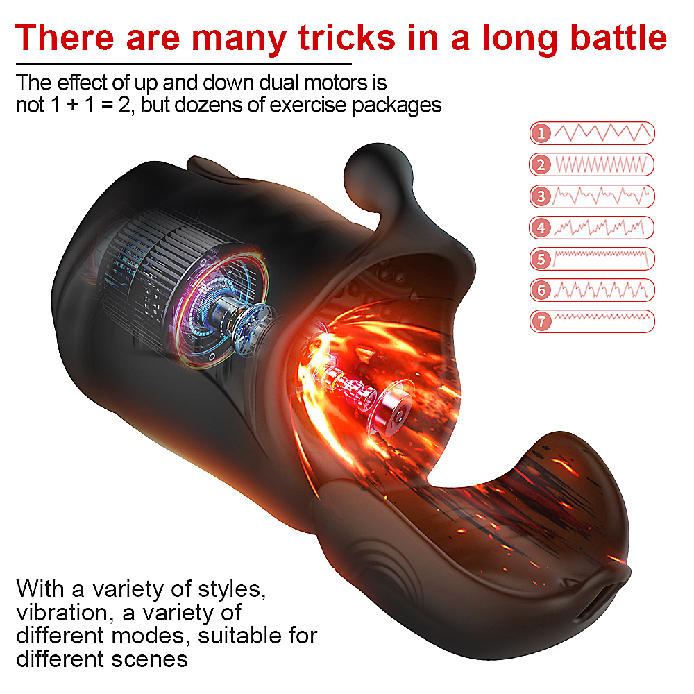 Usb Rechargeable Mens Silicone Masturbator Vibrating Penis Massager Adult Sex Toy For Male Stimulation And Exercise - 3