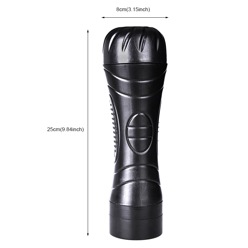 Male Masturbation Cup Realistic Vagina And Oral Simulator Vibrating Pocket Pussy Flashlight Design Adult Sex Toy For Men - 3