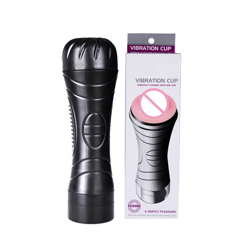 Male Masturbation Cup Realistic Vagina And Oral Simulator Vibrating Pocket Pussy Flashlight Design Adult Sex Toy For Men - 1