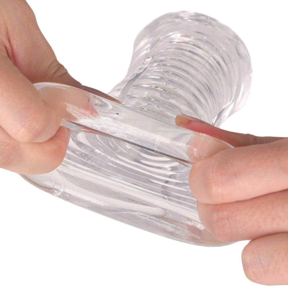 Male Masturbators Ultrasoft Vibrating Pocket Pussy Erotic Penis Stroker Pleasure Training Sex Toy Massager - 3