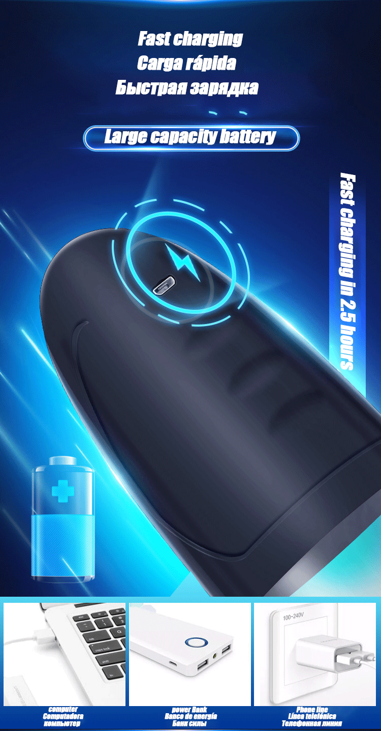 Electric Male Masturbator Cup Adult Sex Toy Penis Pump Enlarger Realistic Vagina Suction Aircraft Cup For Men - 8