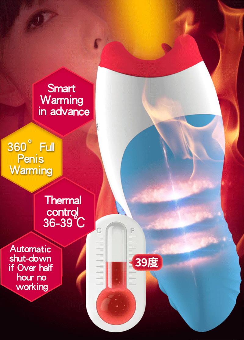 Leten Takizawa Interactive Male Masturbator Deep Throat Tongue Design Blowjob Cup Oral Sex Toy Heated Pleasure Device - 15