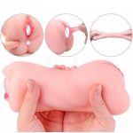 Three Channel Artificial Vagina For Men Masturbator Sex Toys Silicone Pocket Pussy Oral 3d Blowjob Sextoy Male