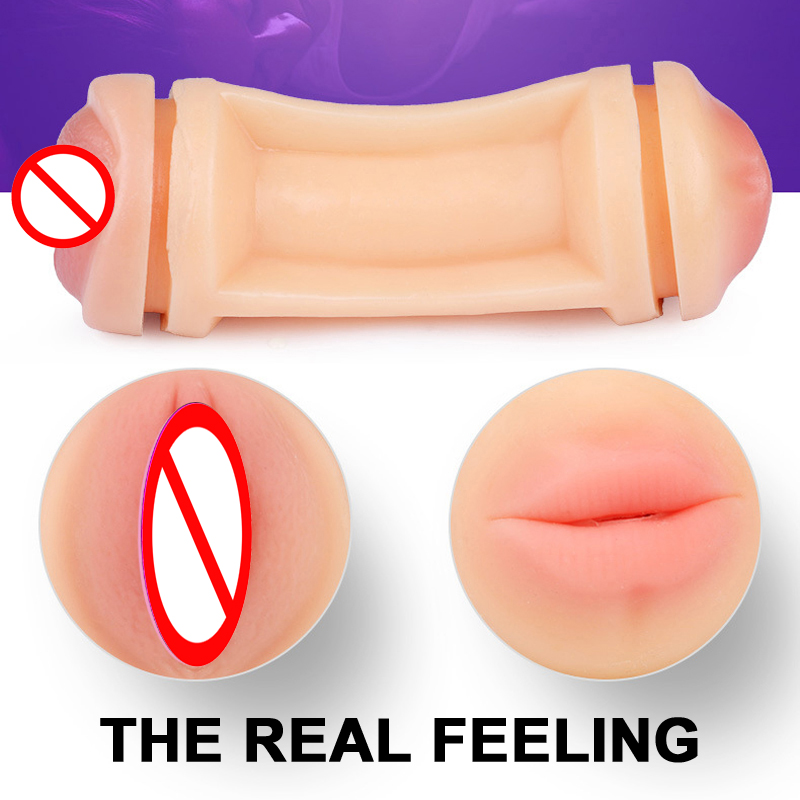 Silicone Male Masturbator Toy 3channel 3d Realistic Vagina Blowjob Oral Experience Adult Pleasure Product - 6