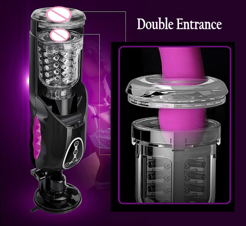 Male Pleasure Device Automatic Highspeed Telescopic Rotating Voicecontrolled Electric Masturbation Cup With Vibrator Function - 12