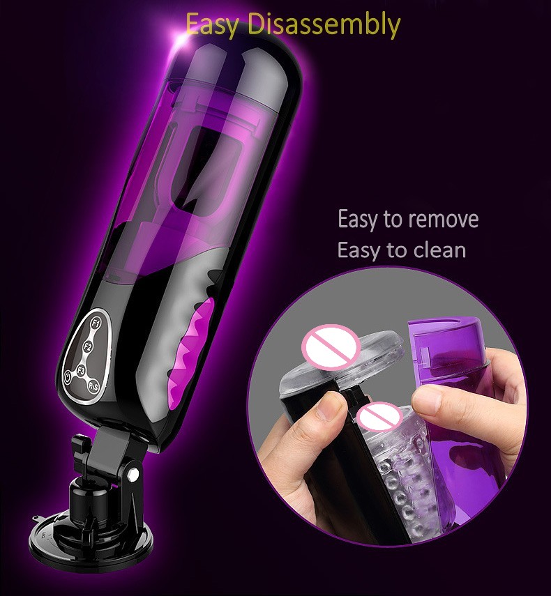 Male Pleasure Device Automatic Highspeed Telescopic Rotating Voicecontrolled Electric Masturbation Cup With Vibrator Function - 11