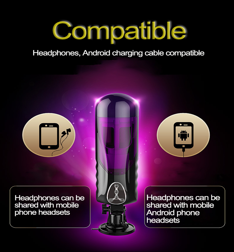 Male Pleasure Device Automatic Highspeed Telescopic Rotating Voicecontrolled Electric Masturbation Cup With Vibrator Function - 7