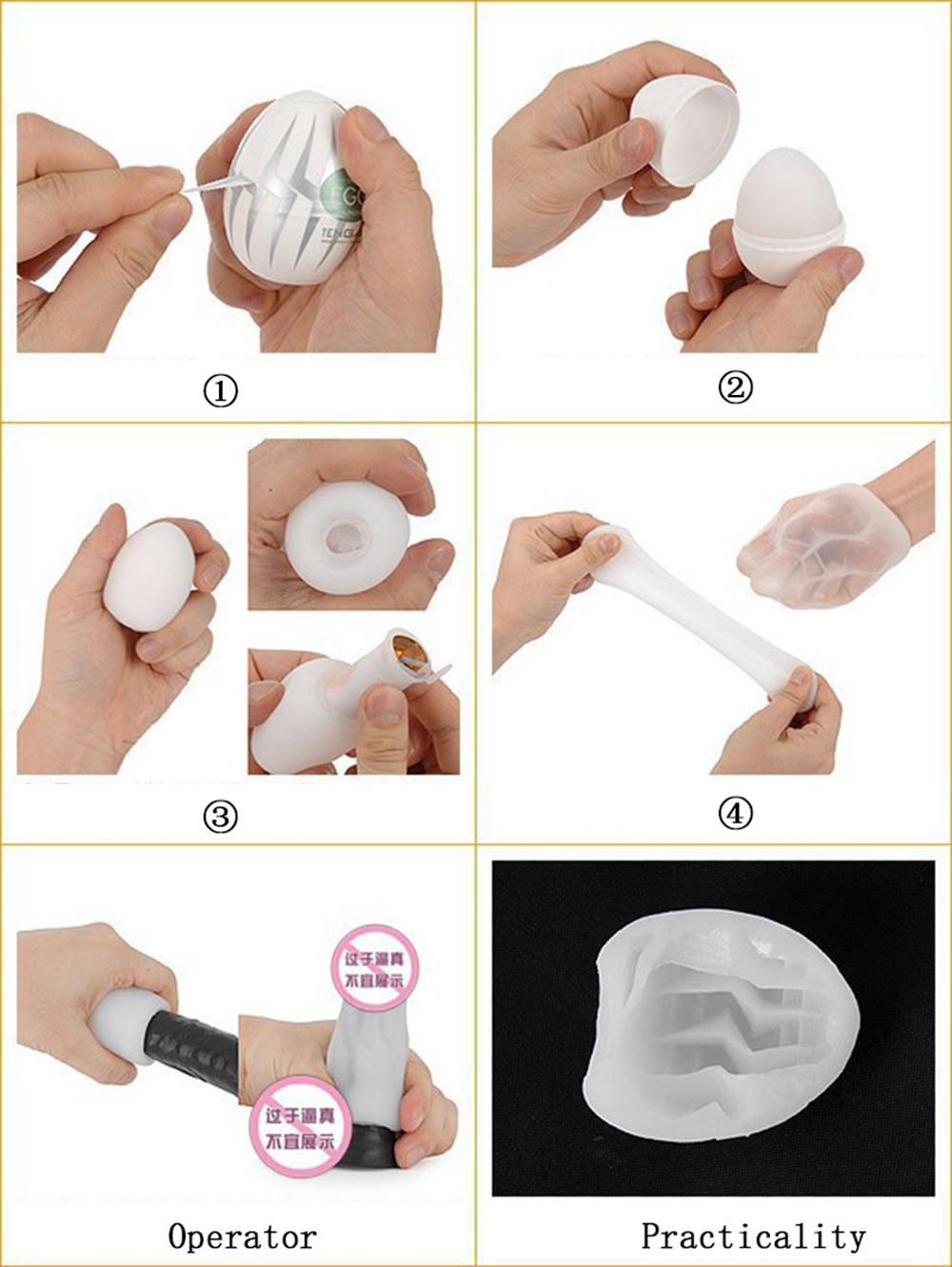1pc Realistic Adult Male Masturbator Erotic Penis Pocket Pussy Sex Toy Vagina Cup Dildo For Men - 7