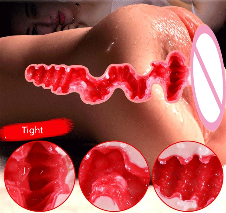 Male Pleasure Toy Realistic Vagina Masturbator Adult Sex Toy Rubber Material Discreet Pocket Size - 1