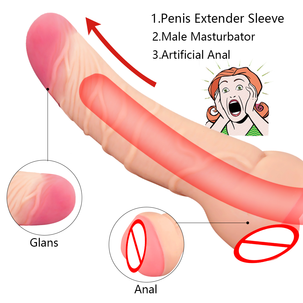 Quality Realistic Dildo Male Masturbator Anal Plug Penis Enlarger For Enhanced Pleasure - 5