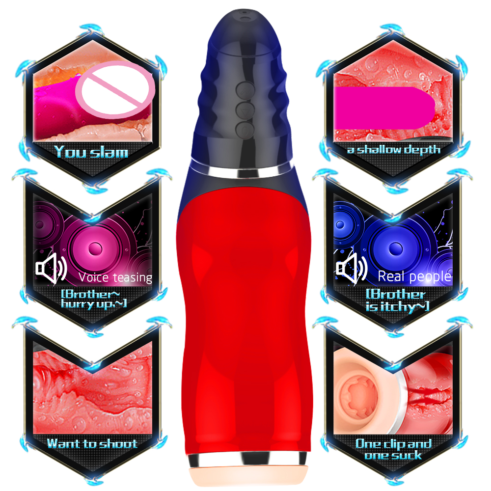 Auto Adjustable Deep Throat Male Masturbator Electric Pleasure Device With Realistic Moaning Adult Toy For Men - 13