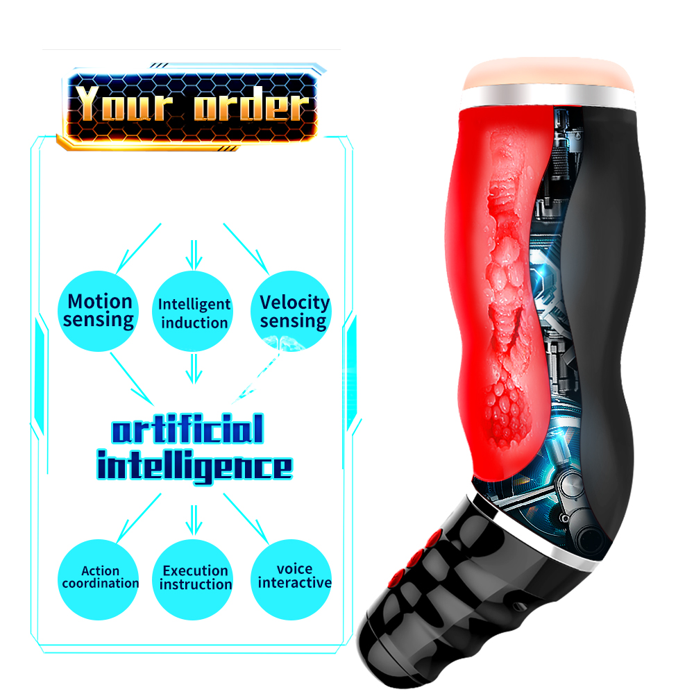 Auto Adjustable Deep Throat Male Masturbator Electric Pleasure Device With Realistic Moaning Adult Toy For Men - 9