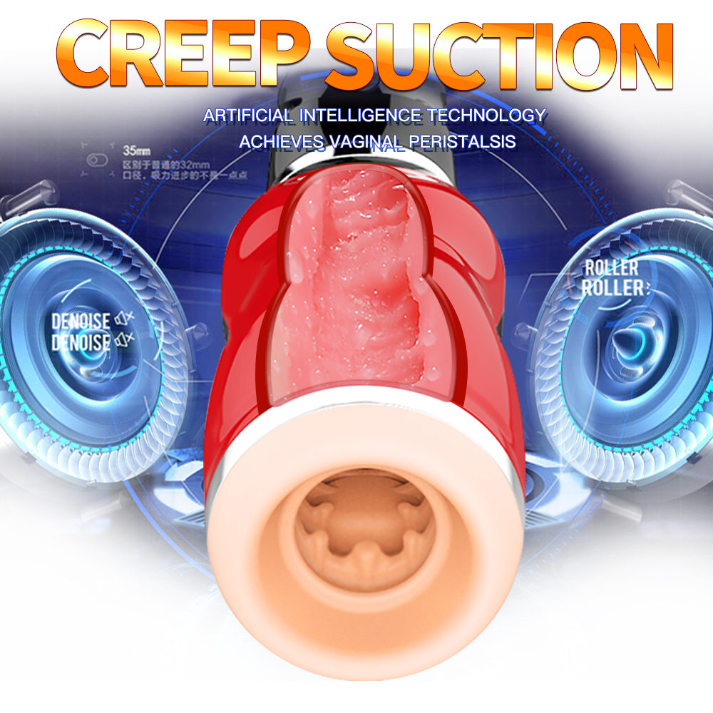 Auto Adjustable Deep Throat Male Masturbator Electric Pleasure Device With Realistic Moaning Adult Toy For Men - 6