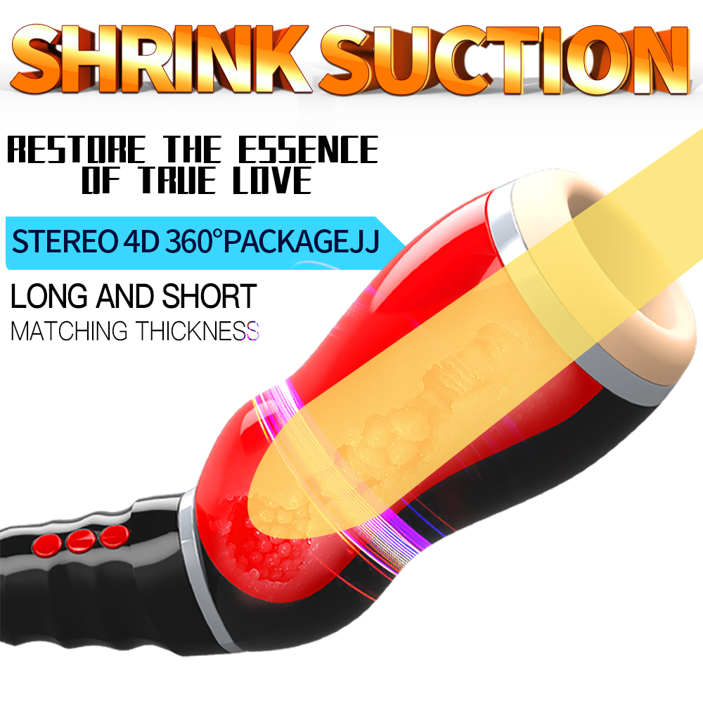 Auto Adjustable Deep Throat Male Masturbator Electric Pleasure Device With Realistic Moaning Adult Toy For Men - 4