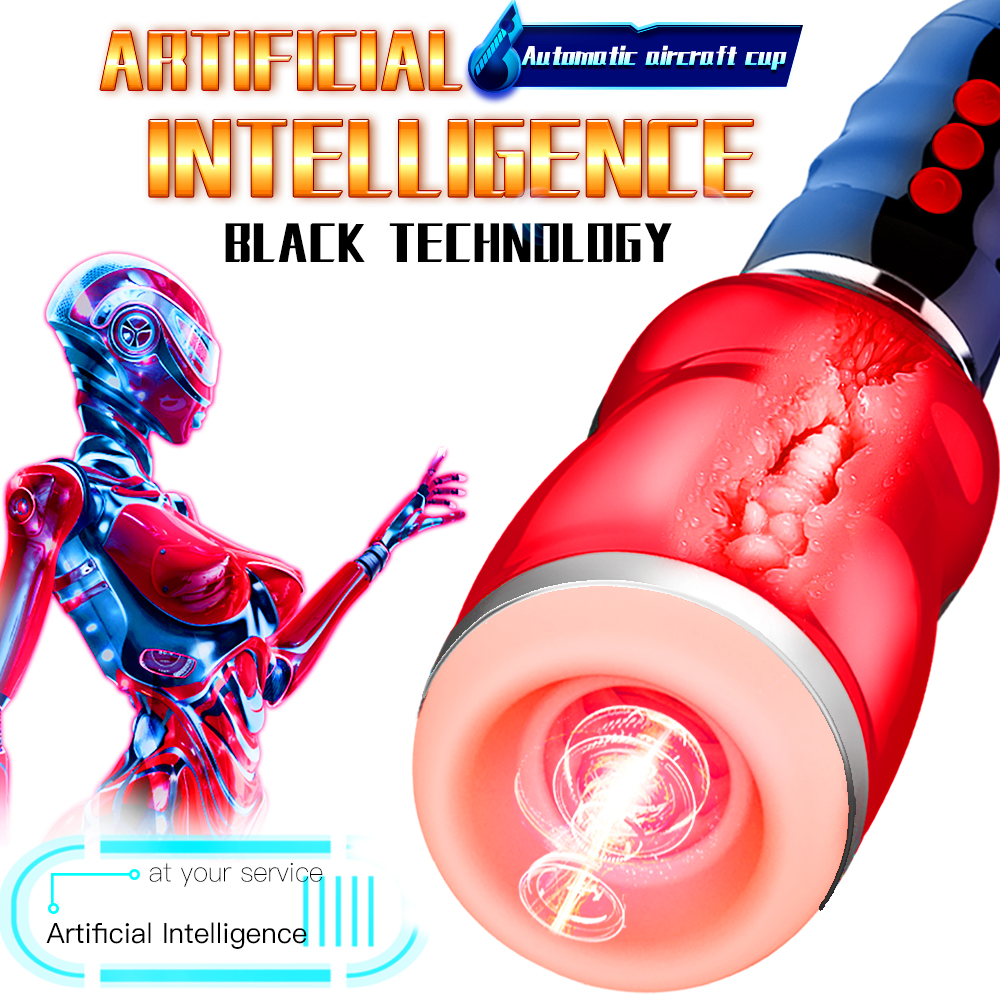 Auto Adjustable Deep Throat Male Masturbator Electric Pleasure Device With Realistic Moaning Adult Toy For Men - 1
