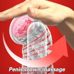 Japan Spiral Suck Male Masturbators For Men Hole Channel Penis Stimulating Red Ball Massage Jelly Vagina Real Pussy Sex Machine - 4