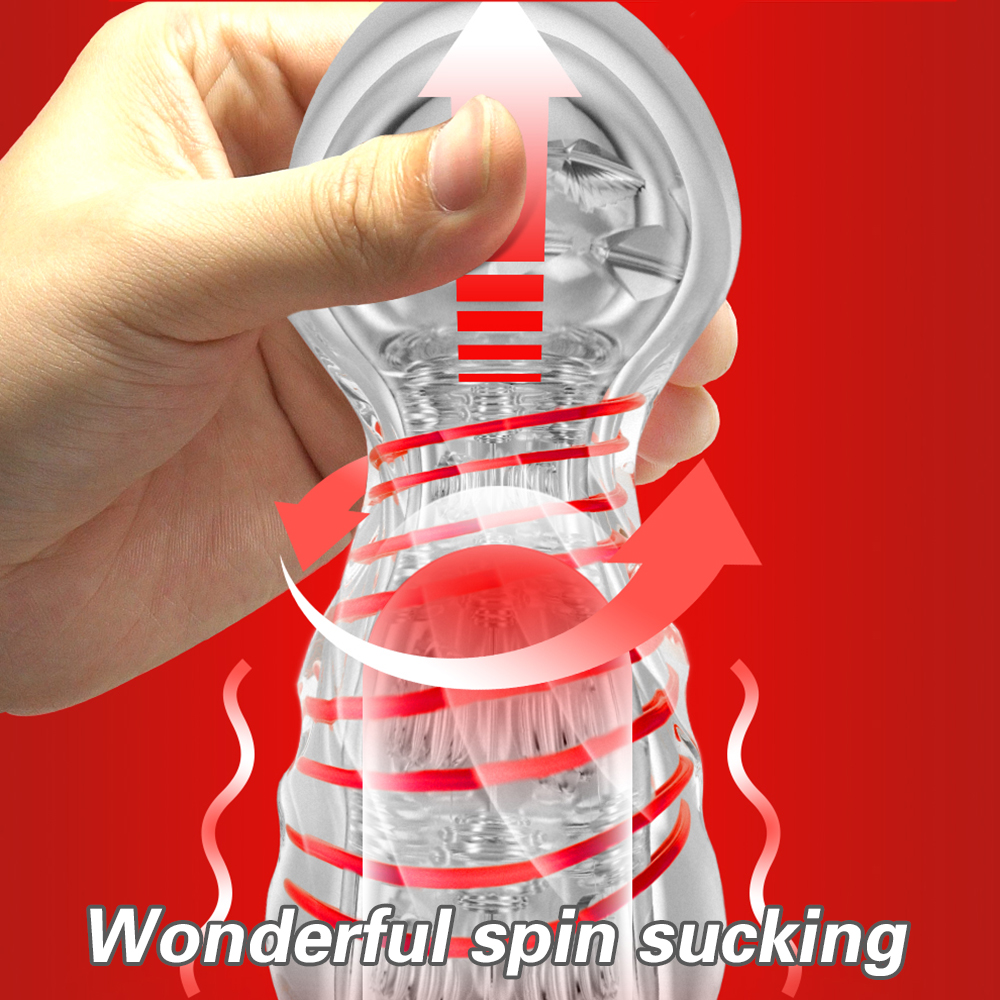 Mens Japanese Spiral Masturbator With Realistic Vagina Red Ball Massage And Stimulating Jelly Channel - 6