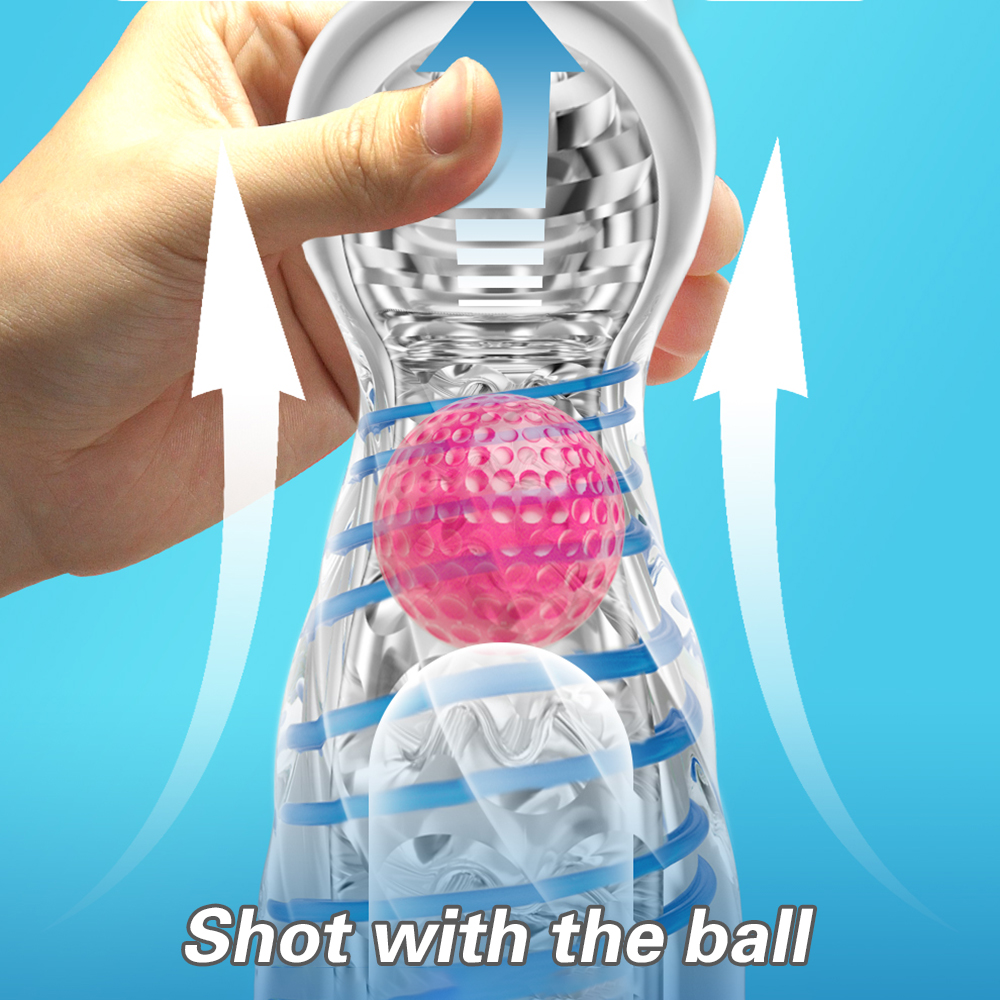 Mens Japanese Spiral Masturbator With Realistic Vagina Red Ball Massage And Stimulating Jelly Channel - 3