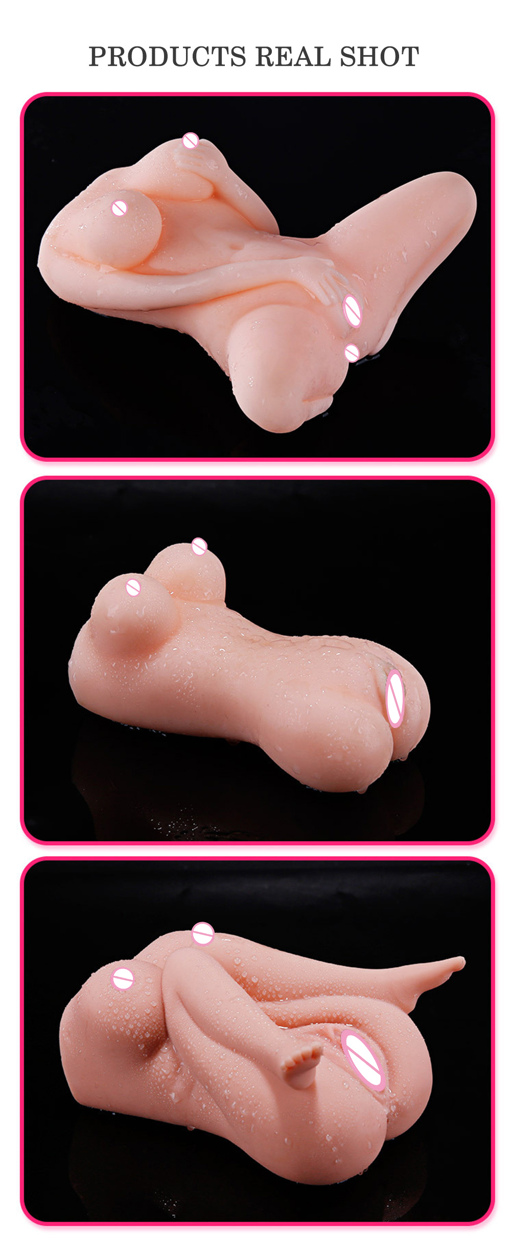 Silicone Realistic Vaginal Male Masturbator Lifelike Pocket Pussy Sex Toy For Men - 9