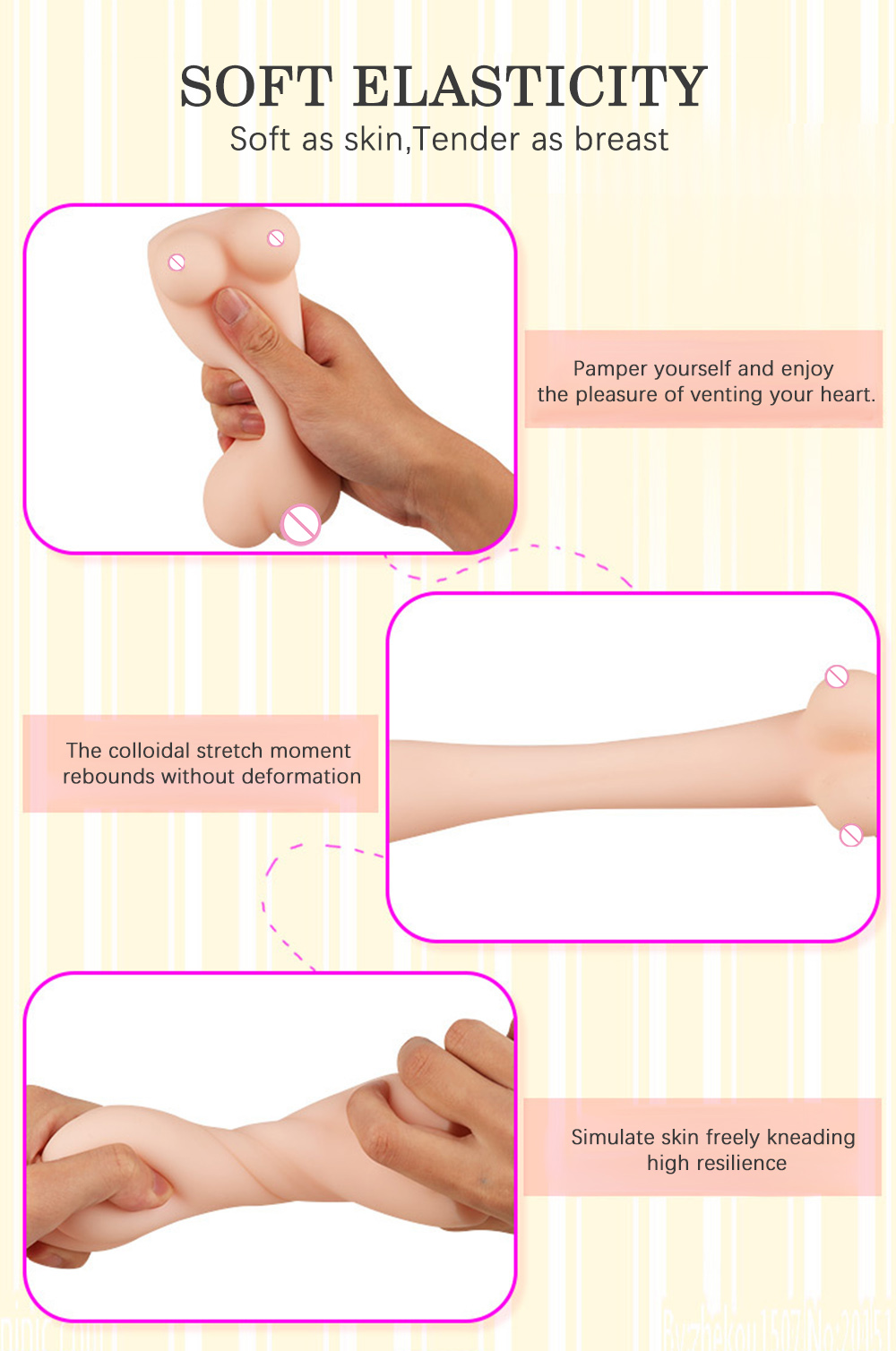 Silicone Realistic Vaginal Male Masturbator Lifelike Pocket Pussy Sex Toy For Men - 8