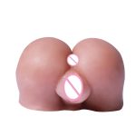 Realistic Ass And Vagina Tan Skin Style Male Masturbators Sex Toy For Dual Entries Tight Soft Adult Medical Silicon - 5